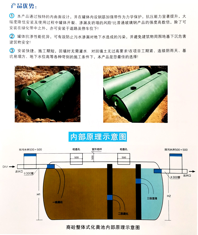 石龙玻璃钢化粪池